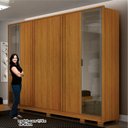 Ver imagem 3 de Guarda Roupa Casal com Vidro Reflecta 6 Portas 6 Gavetas 100% MDF Prime
