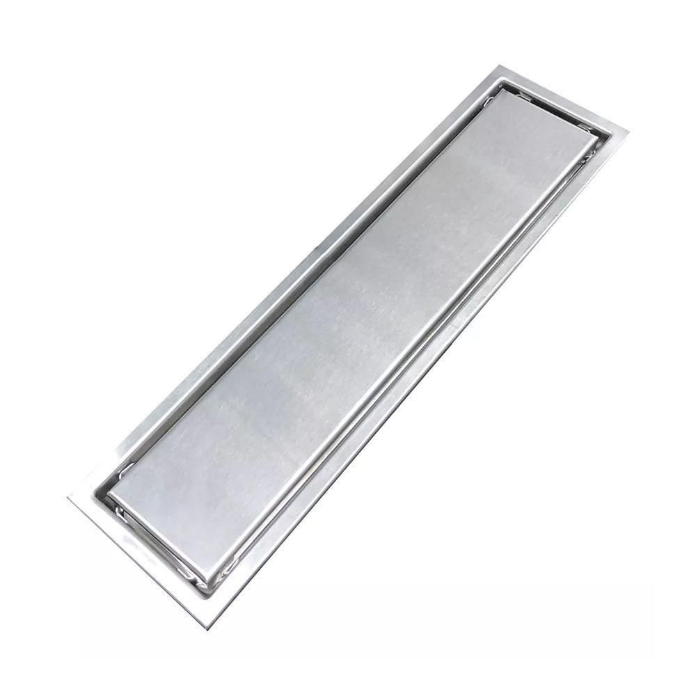 Ralo Linear Oculto Inox 40cm Invisivel Banheiro Lavabo Anti Odor Anti Inseto Resistente Seguro - 6