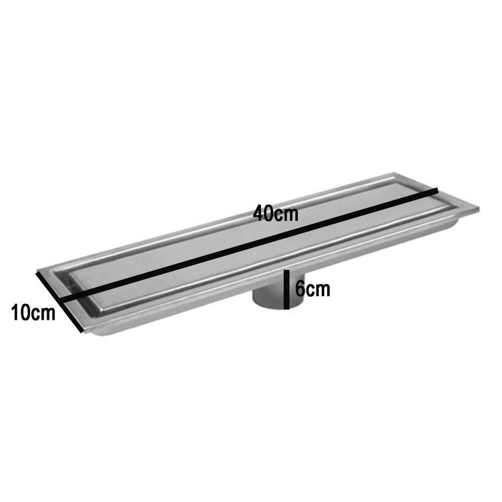 Ralo Linear Oculto Inox 40cm Invisivel Banheiro Lavabo Anti Odor Anti Inseto Resistente Seguro - 2
