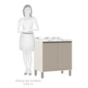 Ver imagem 4 de Balcão de Cozinha com Tampo 80 Cm 2 Portas de Abrir 1 Prateleira Linea Luciane Móveis