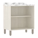 Ver imagem 3 de Balcão de Cozinha com Tampo 80 Cm 2 Portas de Abrir 1 Prateleira Linea Luciane Móveis