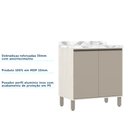 Ver imagem 6 de Balcão de Cozinha com Tampo 80 Cm 2 Portas de Abrir 1 Prateleira Linea Luciane Móveis