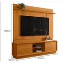 Ver imagem 5 de Estante Siena 2 Portas 1 Prateleira MDP 183cm Cinamomo Madetec