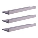 Ver imagem 2 de Kit 3 Prateleiras Porta Quadros 70 X 15cm Cinza Claro Suporte Invisível