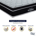Ver imagem 2 de Cama Box Baú Bipartido Queen Cinza e Colchão Elegant Superpocket Molas Ensacadas Ortobom