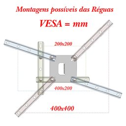 SUPORTE TV 10" a 56" VESA 400X400 3 MOVIMENTOS BRANCO - 4