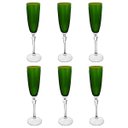 Ver imagem 1 de Conjunto de Taças para Champanhe em Cristal Ecologico 200ml Verde Bohemia