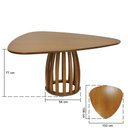 Ver imagem 2 de Mesa de Jantar Armonia Tampo Triangular 156x153cm Base Redonda - Amêndoa -tampo Triangular 156x153cm