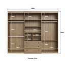 Ver imagem 4 de Guarda-Roupa Casal 6 Portas 3 Gavetas Gerânio Decibal Móveis