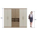 Ver imagem 5 de Guarda-Roupa Casal 6 Portas 3 Gavetas Gerânio Decibal Móveis