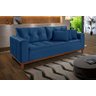 Sofá Atenas 2,00 Veludo Azul Marinho Base Madeira Living Império Estofados - 1