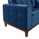 Ver imagem 4 de Sofá Atenas 2,00 Veludo Azul Marinho Base Madeira Living Império Estofados