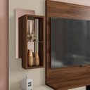 Ver imagem 6 de Estante Home para TV até 75 Polegadas com Espelho 2 Portas 5 Nichos 3 Prateleiras Linus Caemmun