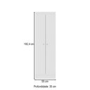 Ver imagem 4 de Armário Multiuso Aura 2 Portas Branco - Kits Paraná