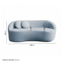 Ver imagem 3 de Sofá 2 Lugares Orgânico 160cm Fava CabeCasa MadeiraOriginals Azul