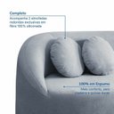 Ver imagem 5 de Sofá 2 Lugares Orgânico 160cm Fava CabeCasa MadeiraOriginals Azul