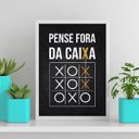 Ver imagem 2 de Quadro Pense Fora Da Caixa 24x18cm:Madeira branca