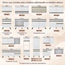 Ver imagem 5 de Kit 2 Balcões de Cozinha para Pia 5 Portas 2 Gavetas MDP 270cm Branco e Dourado Multimóveis