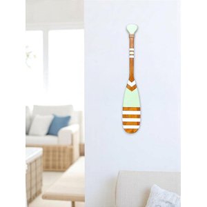 Remo Decorativo Verde Claro Listras 55 Cm Decoração de Parede em Madeira