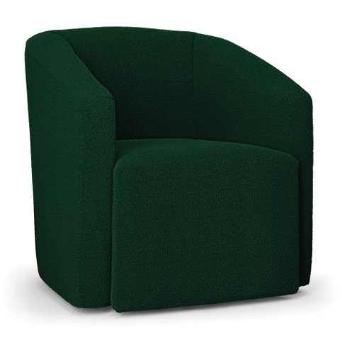 Poltrona Decorativa Orgânica Stella Max Bouclê Verde D03 - D'Rossi