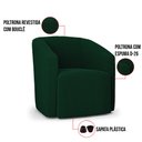 Ver imagem 3 de Poltrona Decorativa Orgânica Stella Max Bouclê Verde D03 - D'Rossi