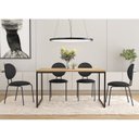 Ver imagem 1 de Conjunto Sala de Jantar Mesa Porto Estilo Industrial com 4 Cadeiras Sofia Espresso Móveis