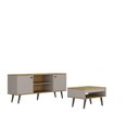 Ver imagem 2 de Conjunto Sala de Estar Tóquio 2 Peças, Rack para TV e Mesa Centro Cor Arenas/Lamina Mel C00D1350MC12