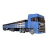 Carreta Scania R450 Rodotrem Graneleiro Madeira Miniatura - Azul Ncs - 1
