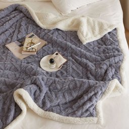 Cobertor Manta Casal Sherpa Glamour Dupla Face Relevo Macio:chumbo - 3