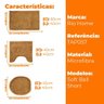 Tapetes para Banheiro de Microfibra Antiderrapante Soft Ball Short 3 Peças - Rio Home Bege - 5