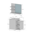 Ver imagem 7 de Gabinete Suspenso Íbis 1 Porta MDP 57cm Branco com Cuba e Espelho Pontto Lavabo