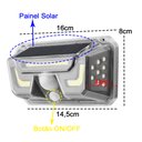 Ver imagem 2 de Luminaria Solar Bionc Sensor Presença Movimento Spot Led Branco Frio Lampada Externa Pared Casa Quin