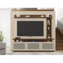 Ver imagem 2 de Estante Home para TV até 65 Polegadas 3 Portas 3 Prateleiras 3 Nichos Tellus Caemmun