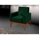 Ver imagem 2 de Kit 6 Poltronas Decorativa Florença Pés em Madeira Maciça Estofado Veludo - Verde