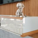 Ver imagem 2 de Rack Suspenso Atlas 2.20m Sala de Estar/quarto Lukaliam Móveis