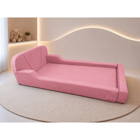 Cama Montessoriana Infantil Premium Segurança e Conforto:Rosa