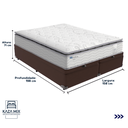 Ver imagem 3 de Cama Box Baú e Colchão Amsterdã Molas Ensacadas Queen Probel: Marrom