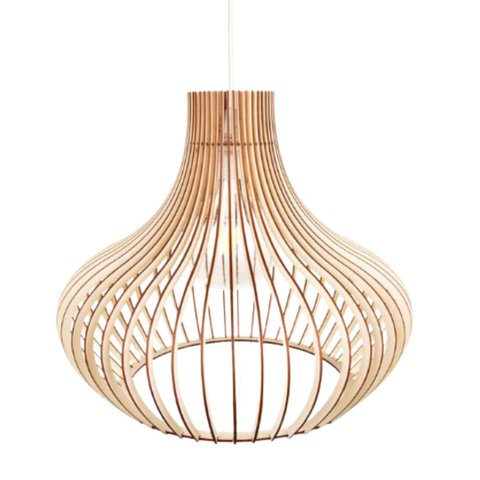 Luminária Teto tipo Pendente DECANTER MDF Completa -:MDF CRU
