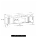 Ver imagem 4 de Rack Bancada de Tv 70 Pol 180cm Briz H01 Castanho/off White - Mpozenato
