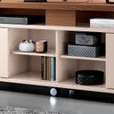 Ver imagem 6 de Rack Bancada de Tv 70 Pol 180cm Briz H01 Castanho/off White - Mpozenato
