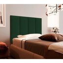 Ver imagem 1 de Cabeceira Estofada Suspensa para Cama de Solteiro 90 Cm - Verde Musgo