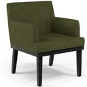 Ver imagem 5 de Poltrona Decorativa para Sala de Estar Base Preto Beatriz W01 Linho Verde - Lyam Decor