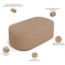Ver imagem 4 de Puff Decorativo Orgânico para Living Quarto 100cm Doha W01 Linho Bege Escuro - Lyam Decor