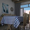 Ver imagem 2 de Toalha de Mesa Térmica Pvc Xadrez Jantar Cozinha 1,40 X 1,40 Titulo Xadrez Azul