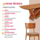 Ver imagem 6 de Conjunto Sala de Jantar Mesa Venus Tampo 220cm Laminado Barril e 8 Cadeiras Viena Gold