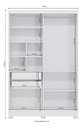 Ver imagem 3 de Guarda Roupas 2 Portas de Correr Kappesberg N571 Branco Flex