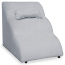 Ver imagem 1 de Escada Pet 46cm Estofada para Cachorro Nuvem R01 Veludo Cinza Claro - Annie Decor