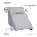 Ver imagem 3 de Escada Pet 46cm Estofada para Cachorro Nuvem R01 Veludo Cinza Claro - Annie Decor