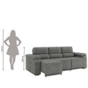 Ver imagem 6 de Sofá Retrátil Fox 3 Lugares 2,10m em Suede