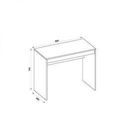 Mesa para Computador 90cm Recta  - 4